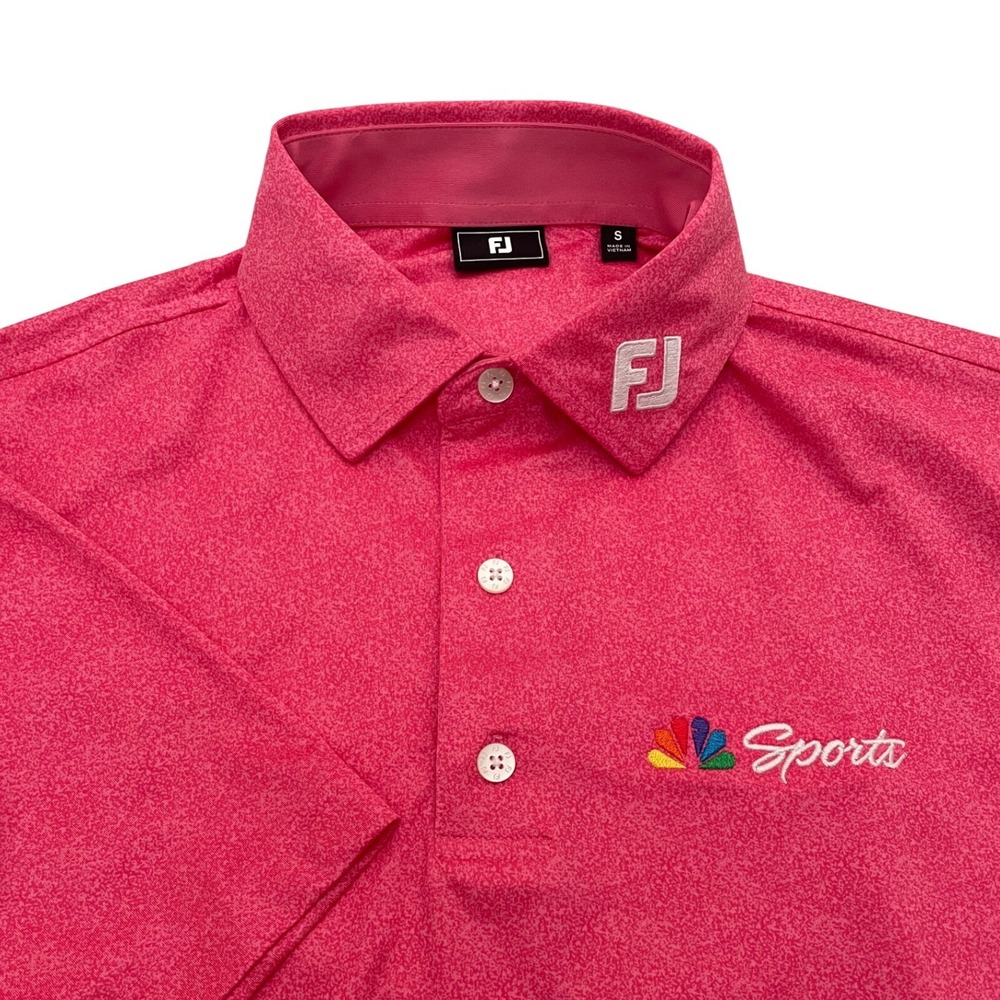 FootJoy Tour Issue NBC Sports Polo Shirt Men's Small Pink Pro Collar Golf